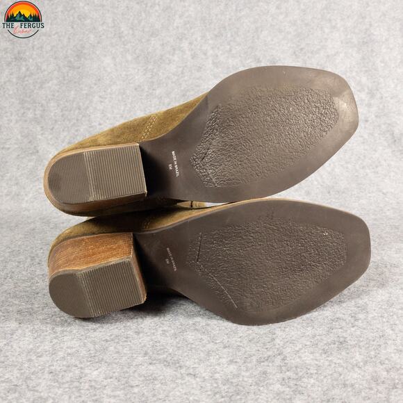 Matisse Galveston Ankle Booties Tan Suede Countrycore Cuban Heel Women's Size 8M - Picture 5 of 9